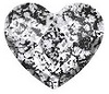 Swarovski 6mm Heart flat back- Black Patina