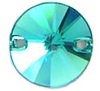 Swarovski 10mm Sew On Rivoli Light Turquoise