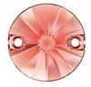 Swarovski 12mm Sew On Rivoli Rose Peach