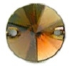 Swarovski 12mm Sew On Rivoli Smoked Topaz