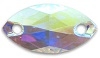 Swarovski 12 x 6mm Navette Sew On Crystal AB