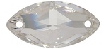 Swarovski 18 x 9mm Navette Sew On Silver Shade