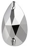 Swarovski 12 x 7mm Pear Sew On- Light Chrome