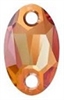 Swarovski 28 x 17mm Owlet Sew On- Crystal Copper