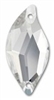 Swarovski 20 x 9mm Diamond Leaf Sew On Crystal