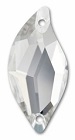 Swarovski 20 x 9mm Diamond Leaf Sew On Crystal