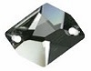 Swarovski 20 x 16mm Cosmic Sew On Black Diamond