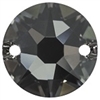 Swarovski 10mm 2 Hole Rhinestone/XIRUIS Sew On Silver Night