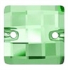 Swarovski 12mm Square Chessboard Sew On Peridot