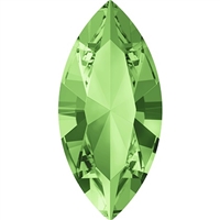 Swarovski #4228, 6 x 3mm Pointed Back Navette- Peridot