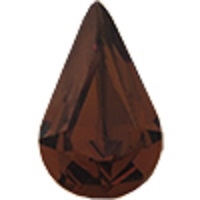 Swarovski Pointed Back Pear - 13 x 7.8mm  - Smoked Topaz