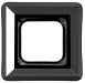 20mm Square Cosmic Ring Jet Hematite