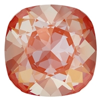 #4470 Swarovski Cushion Square Fancy Stone- 12mm - Orange Glow DeLite