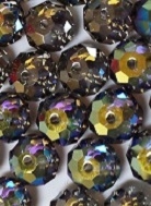 Swarovski 8mm Briolette Bead (Gemstone) Black Diamond AB Satin