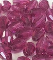 9 x 6mm Football Bead Fuchsia