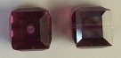 10mm Cube Bead Fuchsia Satin