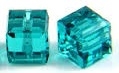 4mm Cube Bead Blue Zircon