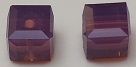 4mm Cube Bead Cyclamen Opal