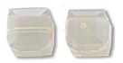 4mm Cube Bead Light Grey Opal