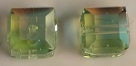 6mm Cube Bead Chrysolite AB