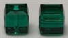 6mm Cube Bead Emerald