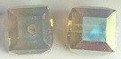 6mm Cube Bead Light Grey Opal AB