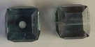 8mm Cube Bead Aquamarine Satin