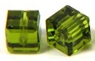 8mm Cube Bead Olivine