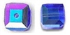 8mm Cube Bead Sapphire AB