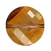 Swarovski 14mm Twisted Bead- Crystal Copper