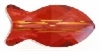 Swarovski 18mm Fish Bead- Red Magma