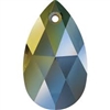 22mm Teardrop Pendant Crystal Iridescent Green