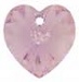 10mm Heart Pendant Light Amethyst