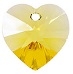 10mm Heart Pendant Light Topaz