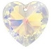 28mm Heart Pendant Crystal AB