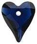 17mm Wild Heart Pendant Dark Indigo