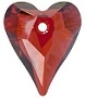 17mm Wild Heart Pendant Red Magma