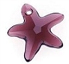 16mm Starfish Pendant Burgundy