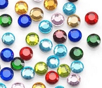 Acrylic/Plastic Round Rhinestone-12mm