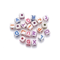 10mm Round Plastic Letters-WHITE