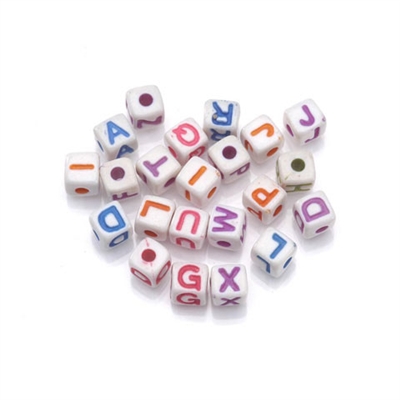 10mm Round Plastic Letters-WHITE