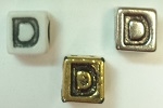 6mm Square Plastic Letter- D