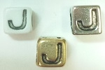 6mm Square Plastic Letter- J