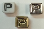 6mm Square Plastic Letter- P