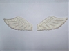 Iridescent White stuffed angel wings - 4.5"