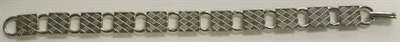 Bracelet Blank-7 1/2" long, 10mm Pads-SILVER