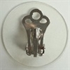 Clip On Earring with Plastic 1" Disc