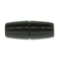 10 x 26mm, fits 6mm cord,  Large Hole Magnetic Clasp-BLACK