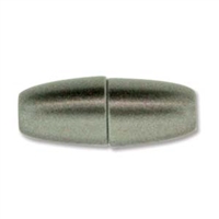 8.5 x 22mm, fits 4mm Cord, Large Hole Magnetic Clasp- MATTE GRANITE