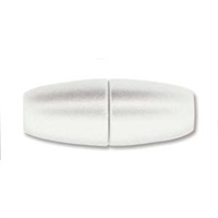 8.5 x 22mm, fits 4mm Cord, Large Hole Magnetic Clasp- MATTE SILVER
